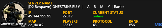 [D2 Respawn] ONESTRIKE.EU # |͇̿A͇̿R͇̿M͇̿Y̿|Ranks