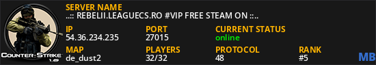 ..:: REBELII.LEAGUECS.RO #VIP FREE STEAM ON ::..