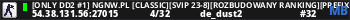 [Only DD2 #1] NGNW.PL [Classic][sVIP 23-8][ROZBUDOWANY RANKING][PREFIXY RANGI][FREE VIP STEAM][Skiny ASYSTY][MEDALE KONKURSY]