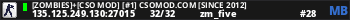 [ZOMBIES]+[CSO MOD] [#1] CSOMOD.COM [since 2012]