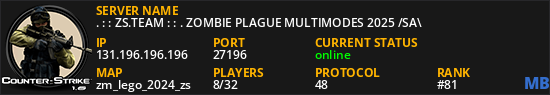 . : : ZS.TEAM xP : : . ZOMBIE PLAGUE MULTMODES 2025 亗