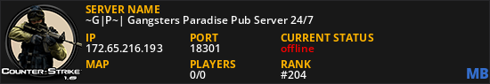 ~G|P~| Gangsters Paradise Pub Server 24/7