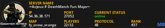-=AvJeux # DeathMatch Fun Maps=-