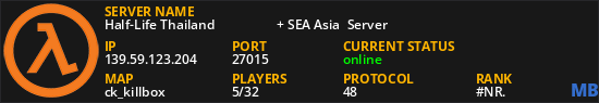 Half-Life Thailand เซิฟไทย + SEA Asia  Server