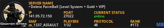 • Delete PaintBall [Level System + Gold + VIP]