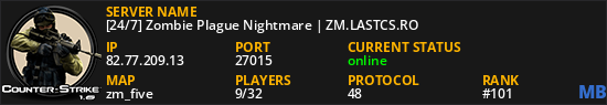 [24/7] Zombie Plague Nightmare | ZM.LASTCS.RO