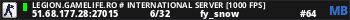 LEGION.GAMELIFE.RO # INTERNATIONAL SERVER [1000 fps]