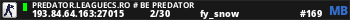 PREDATOR.LEAGUECS.RO # BE PREDATOR