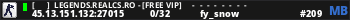[ ♥   ]  LEGENDS.REALCS.RO - [FREE VIP]   █-█-█-█-█-█-█-█-