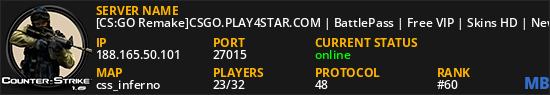 [CS:GO Remake]CSGO.PLAY4STAR.COM | BattlePass | Free VIP | Skins HD | New Updates