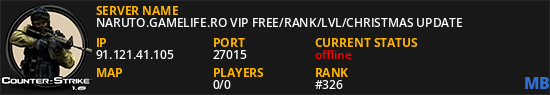 NARUTO.GAMELIFE.RO VIP FREE/RANK/LVL/CHRISTMAS UPDATE