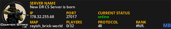 New DR CS Server is born