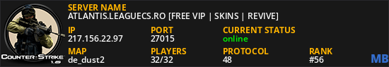 ATLANTIS.LEAGUECS.RO [FREE VIP | SKINS | REVIVE]