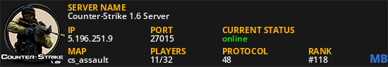Counter-Strike 1.6 Server